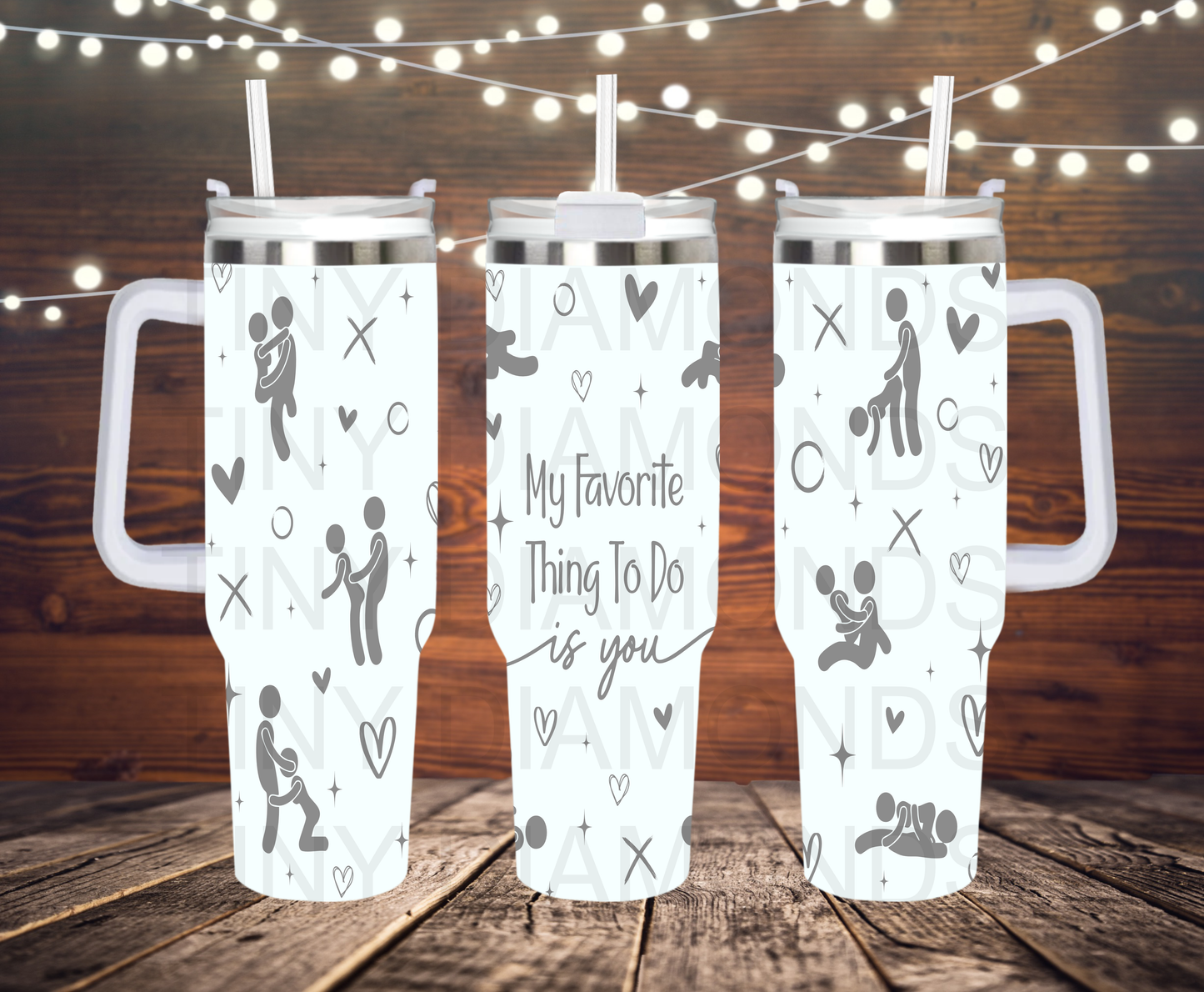 Favorite Thing to do Laser Engraved Tumbler 40 oz w/ Handle