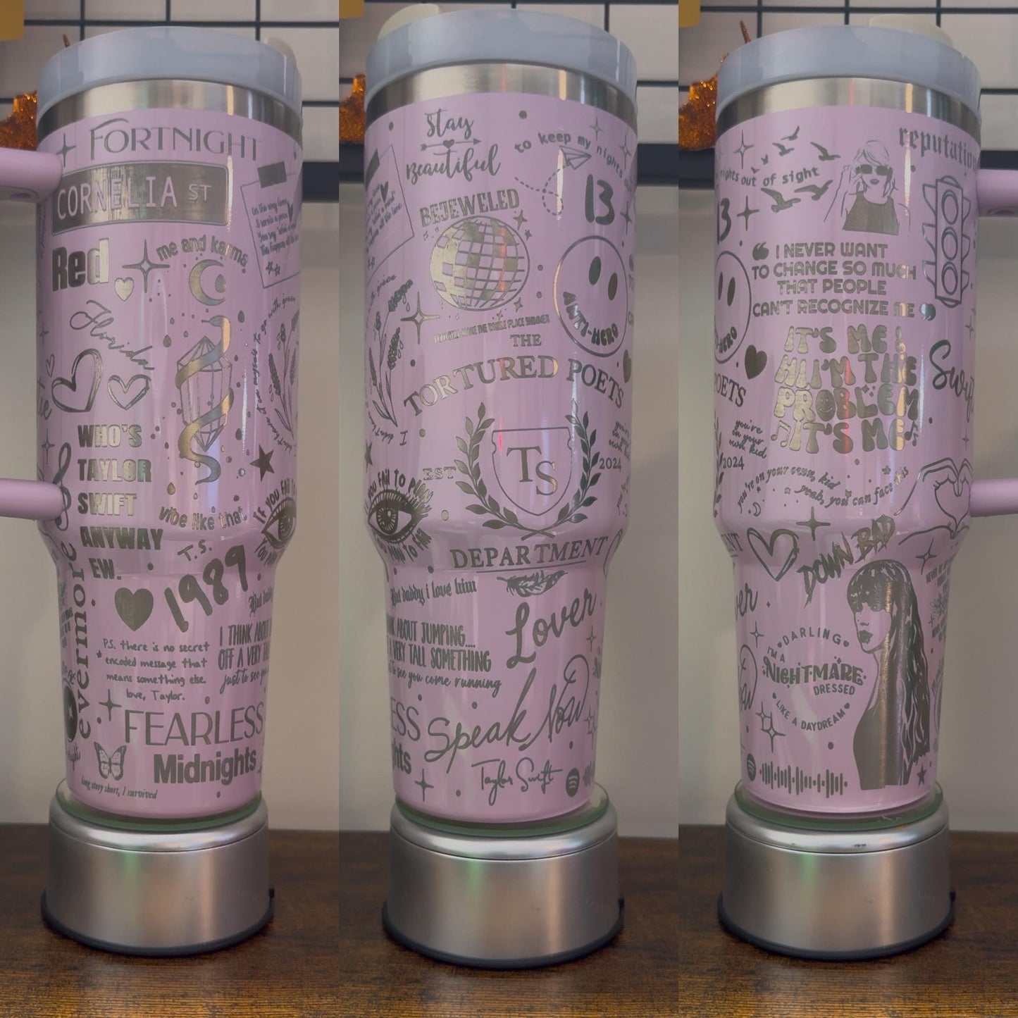 Blonde Popstar engraved tumbler 40 oz w/ Handle