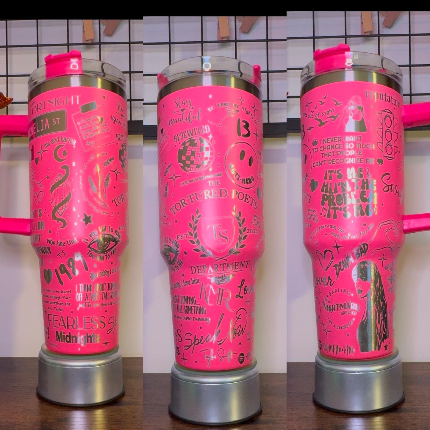 Blonde Popstar engraved tumbler 40 oz w/ Handle