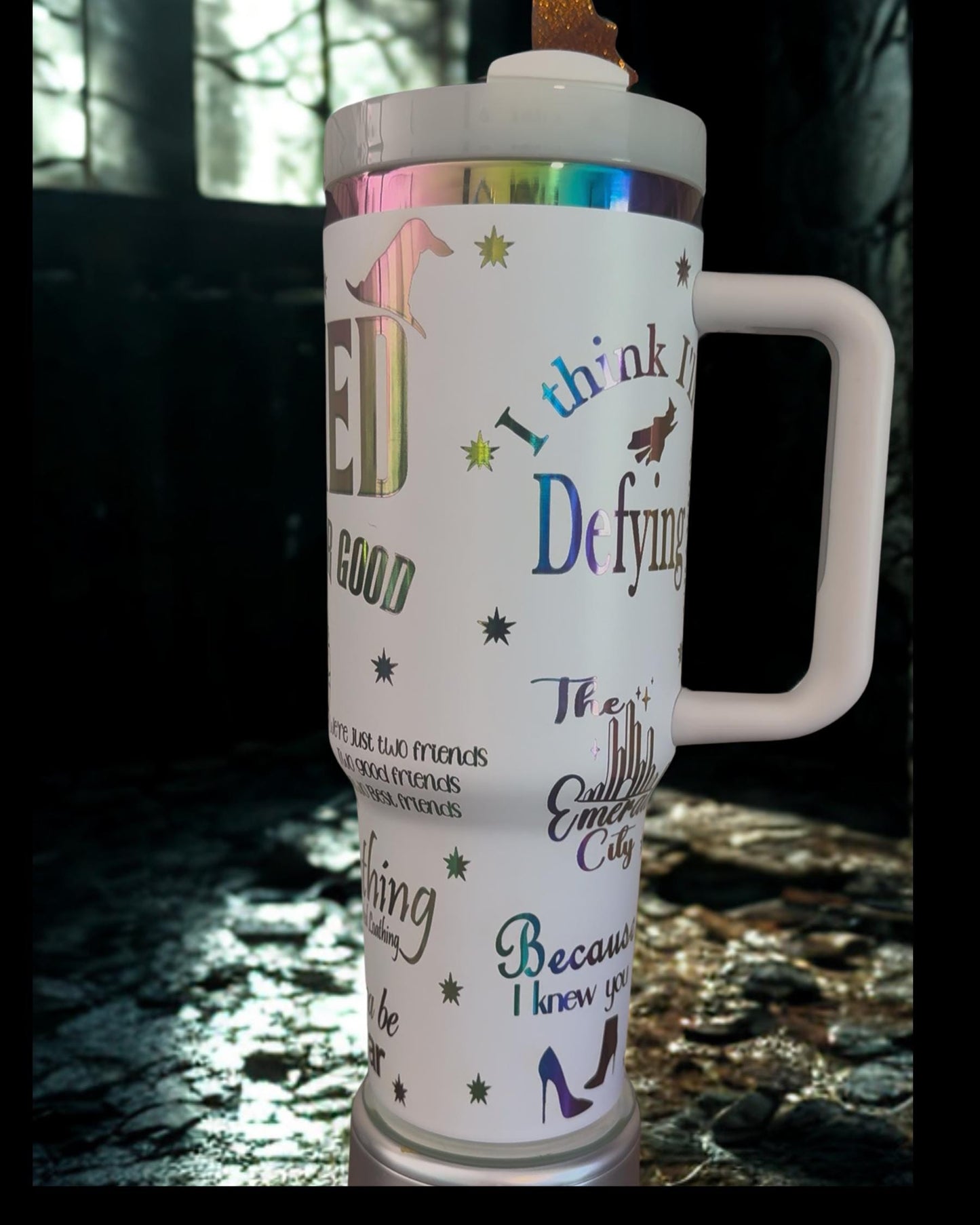 Wicked For Good Laser Engraved Tumbler 40 oz w/ Handle