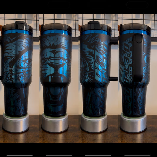 Detroit Lions Laser Engraved Tumbler 40 oz w/ Handle