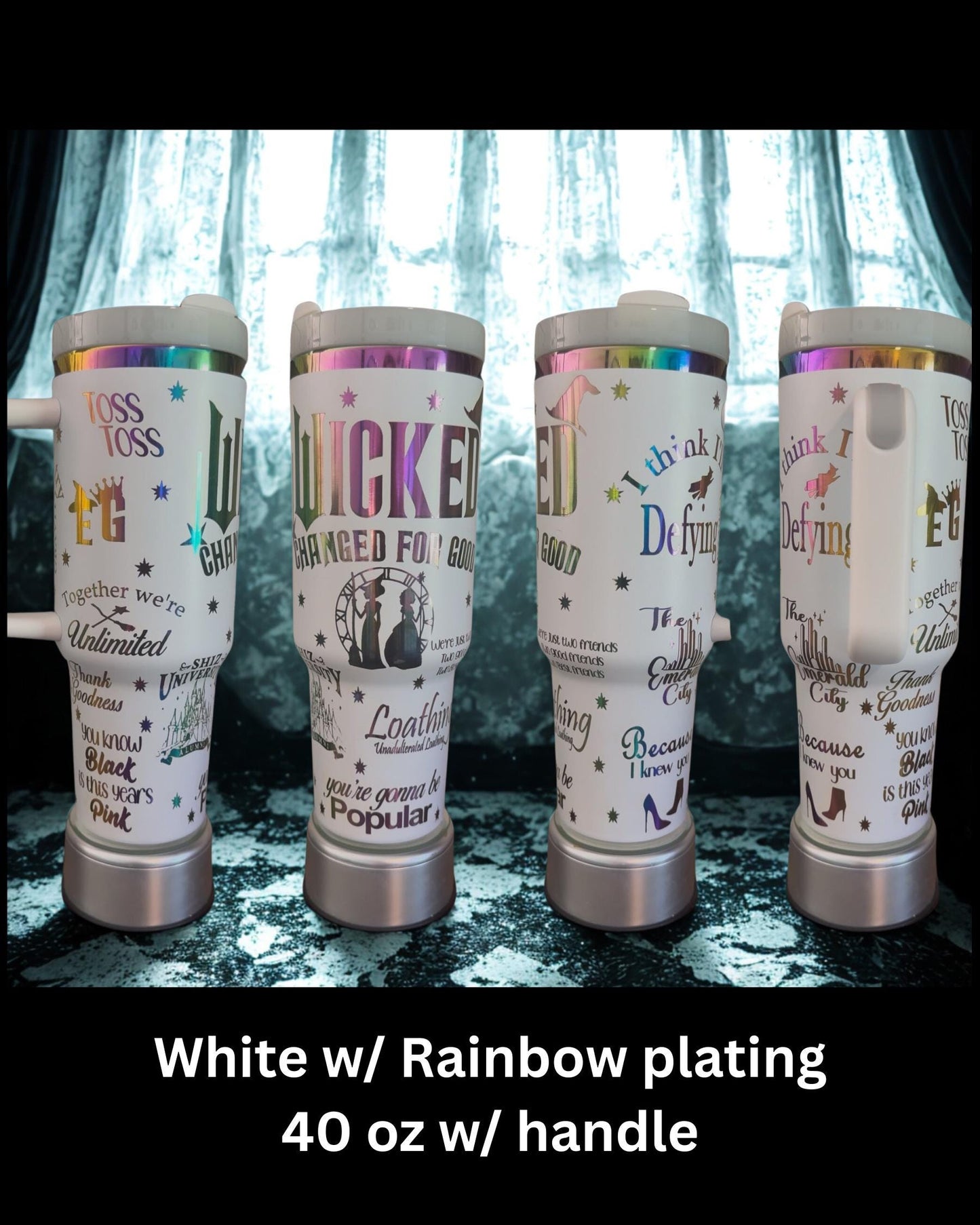 Wicked For Good Laser Engraved Tumbler 40 oz w/ Handle