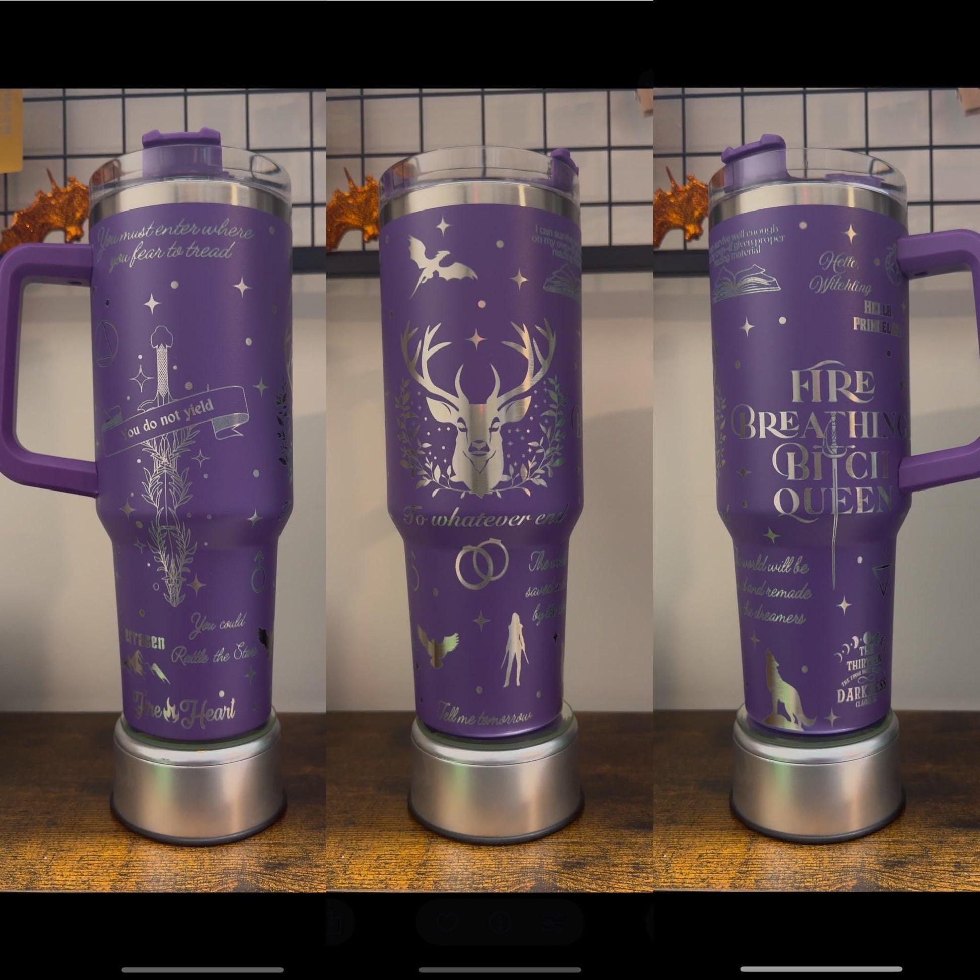 Throne of Glass laser engraved tumbler 30 oz