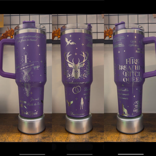Throne of Glass laser engraved tumbler 30 oz