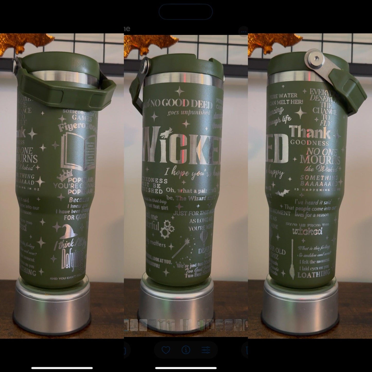 Wicked Laser Engraved Tumbler 30 oz