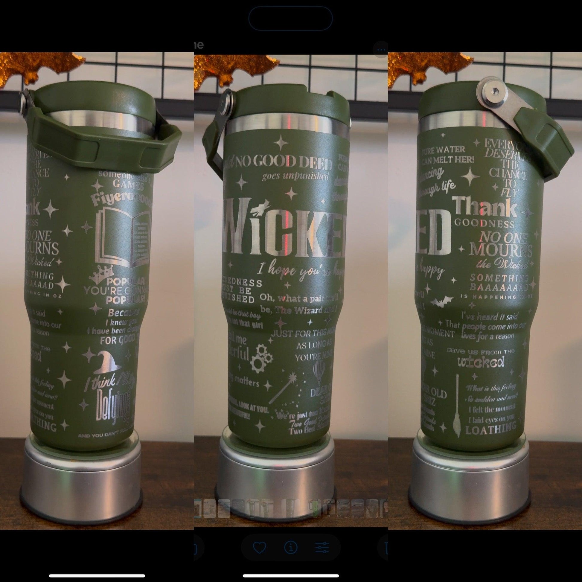 Wicked Laser Engraved Tumbler 30 oz