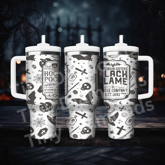 Hocus Pocus engraved tumbler 40 oz w/ Handle