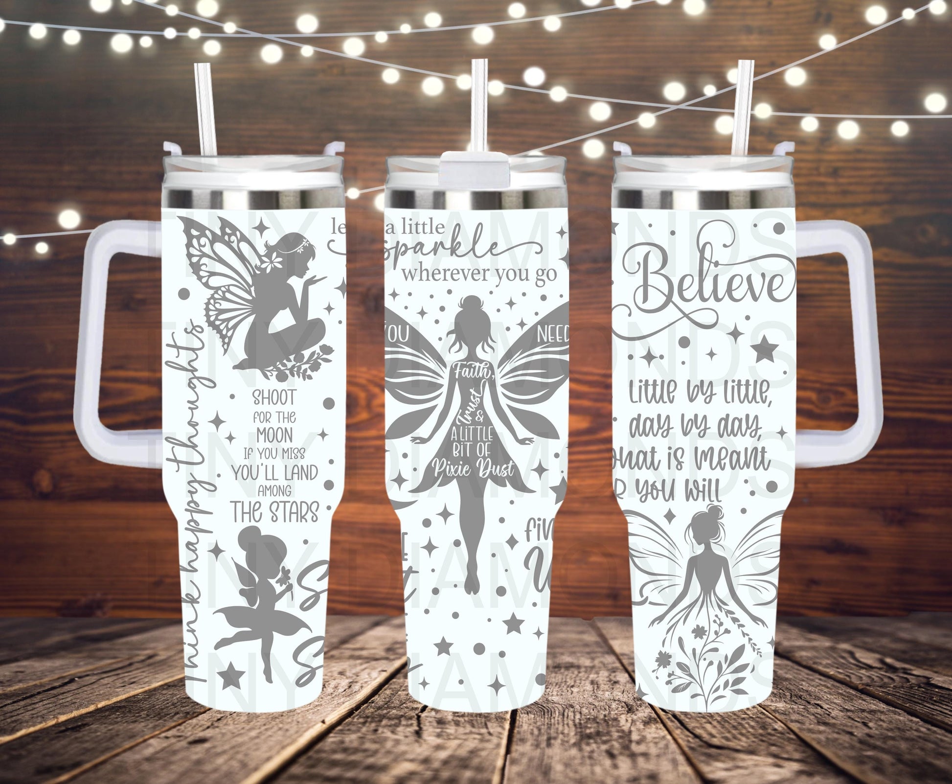Fairy Engraved Tumbler 30 oz