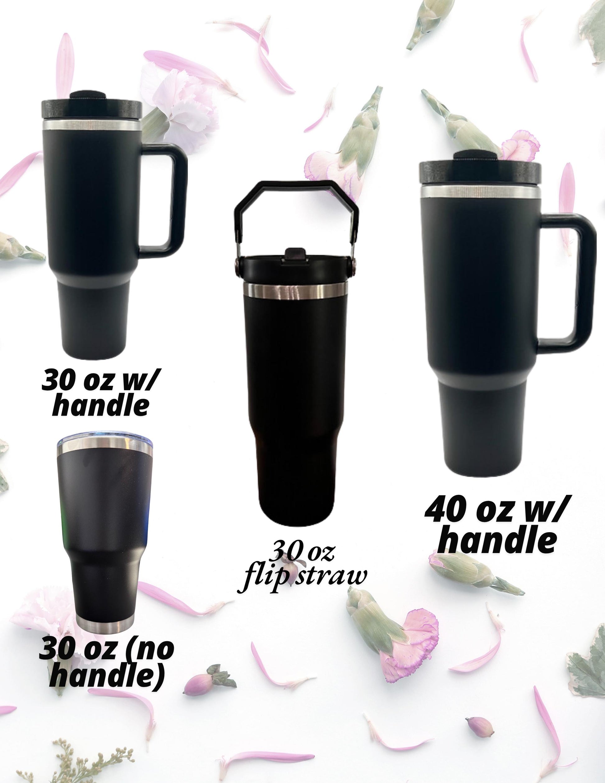 Wicked Laser Engraved Tumbler 40 oz w/ Handle