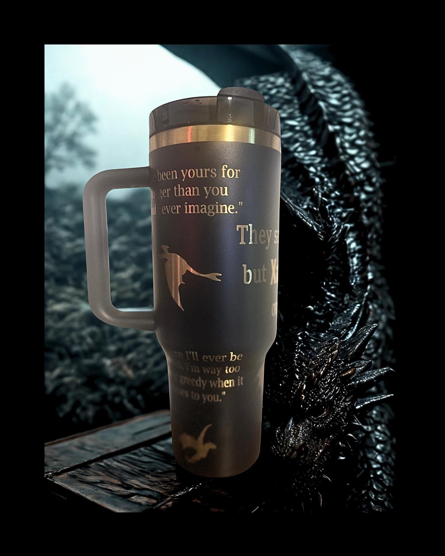 Xaden Laser engraved tumbler 40 oz w/ Handle